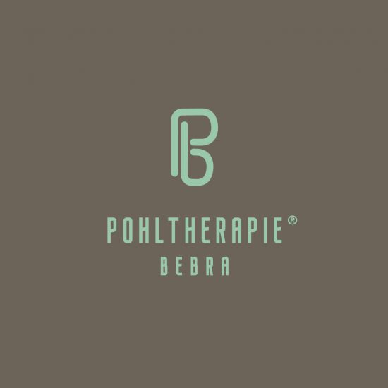 Pohltherapie® Bebra: Logo grün auf braun