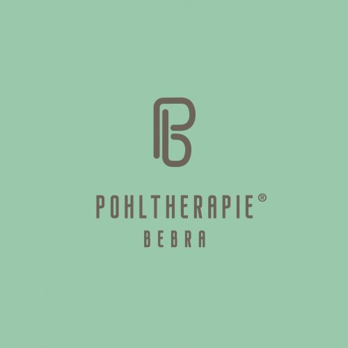 Pohltherapie® Bebra: Logo braun auf grün